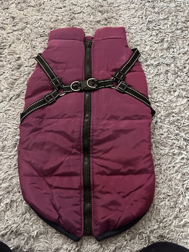 Purple fleece lined dog coat - purple,
