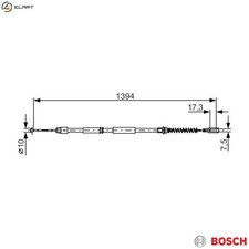 CABLE PULL PARKING BRAKE 1 987