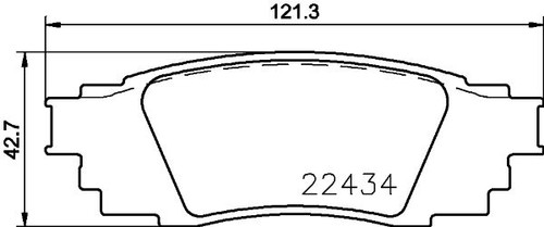 Brembo brake pad set - pad, rear