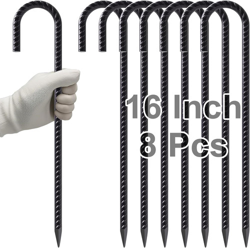 Rebar stakes inch hook - stakes, 16