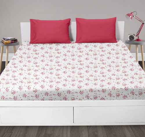 Floral patchwork pink duvet - floral,