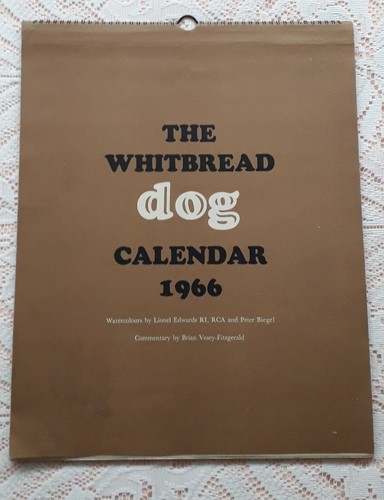 1966 whitbread dog calendar - whitbread,