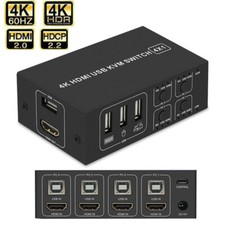 HDMI KVM Switch 4 Ports 4K