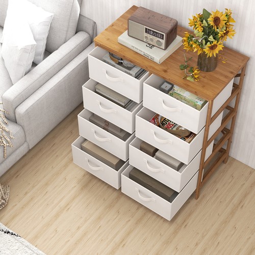 Drawer bamboo dresser with - 8,
