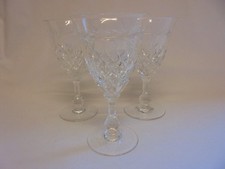VINTAGE SET OF THREE THOMAS WEBB CRYSTAL WINE GLASS CUT