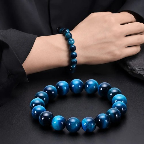 Natural blue tiger - tiger, beaded