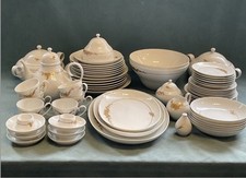 VINTAGE ROSENTHAL BJORN WIINBLAD ROMANCE 60 PC WHITE 24K GOLD COFFEE /DINNER SET