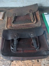 1940s Vintage Leather School Satchel Bag For Restoration