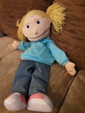The Puppet Co Blond Girl Full Body Plush Handpuppet