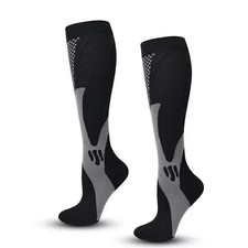 Compression Socks Men & Women Varicose Veins Anti-Fatigue Flight Running NHS