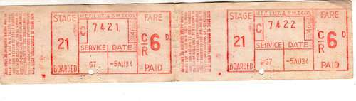 London tram ticket pair