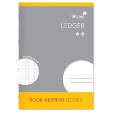 Silvine Book Keeping Ledger Book Double Entry Accounting Tax SJA4L-P Brand New 