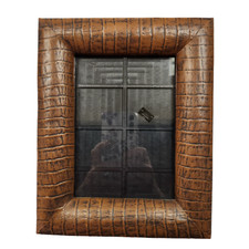 Brown Faux Leather Resin 5x7