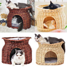 Wicker Rattan Elevated Cat