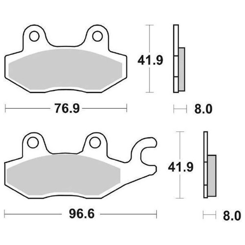 Pair brake pads 638hf 638 - pair, of