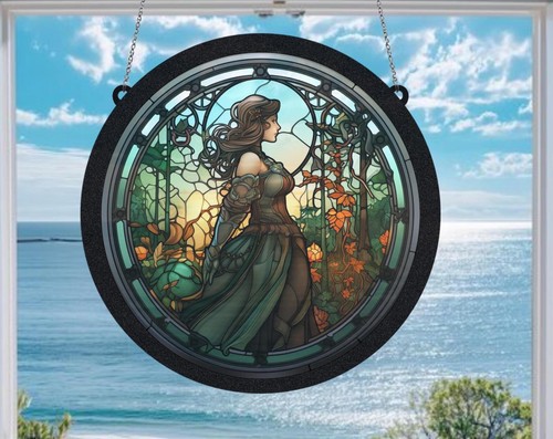 Forest suncatcher round - forest,