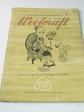 VINTAGE KNITTING & CROCHET BOOK Patons & Baldwins Woolcraft 14th Ed 1950s