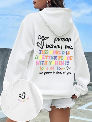 Dear person behind hoody - me,