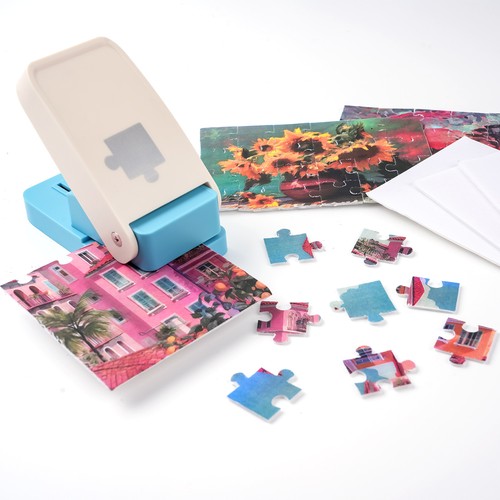 Puzzle punch with adhesive - with, 10