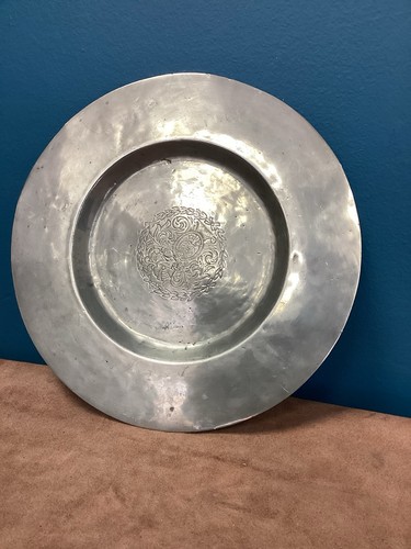 Antique pewter embossed - antique,