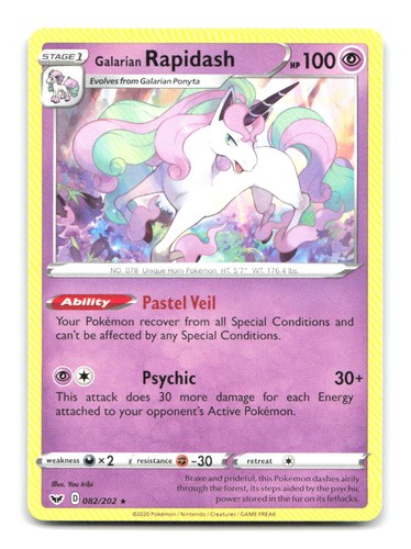 Galarian rapidash 082 202 rare - galarian, 082/202