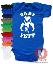 Baby Fett Babygrow cotton Boba Fett bounty hunter Star Wars Babysuit Jedi clones