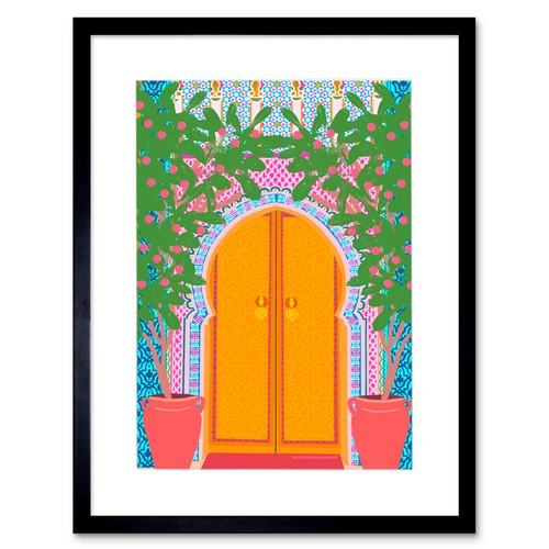 Moroccan door bright - door,