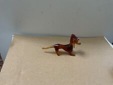 Glass Sausage Dog Figure,Dachshund Ornament,Murano Glass,Lauscha Glass,Bimini
