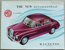 MG 1½ LITRE MAGNETTE ZA Car Sales Brochure Sept 1954 #H&E 5490
