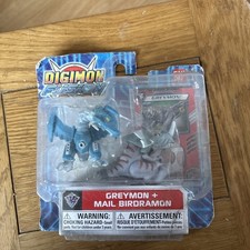 Digimon Fusion Greymon Figure + Birdramon New sealed very rare 