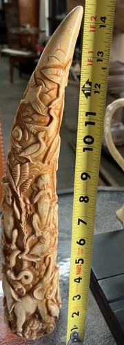 Inch resin tusk sculpture - resin,