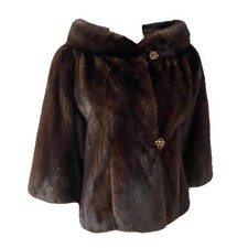 Real MINK Fur Coat Dark Ranch