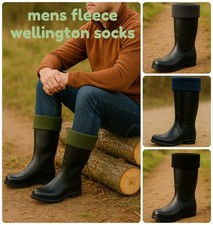 Mens Fleece Wellington Boot