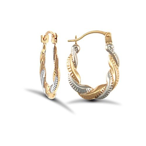 Creole earrings 9ct yellow - creole,