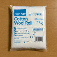 Blue Dot 25g Cotton Wool Roll