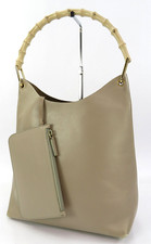 Auth GUCCI Beige Leather and