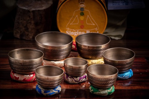Tibetan singing bowl - set, 7
