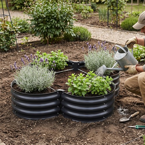 Galvanised steel raised garden - steel,