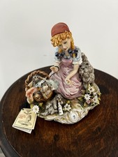 Capodimonte Girl with Puppies