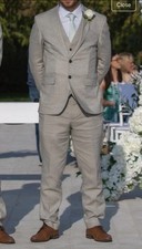 Italian tailored beige linen