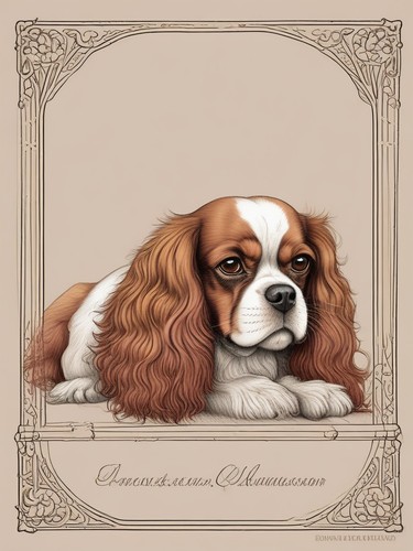 Cavalier king charles vintage - cavalier,