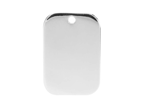 Sterling silver rectangular - silver,