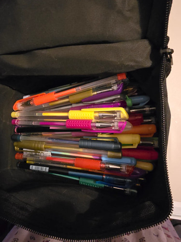 Zip pen case black - black, closure