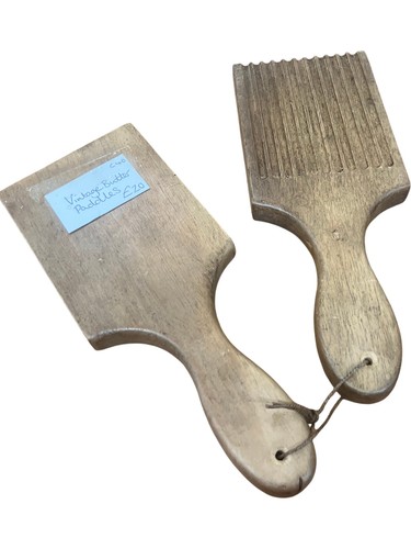 Vintage wooden butter - wooden,
