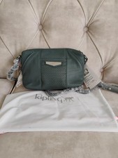 Kipling Premium Leather Macaroon Blue Small Crossbody Bag