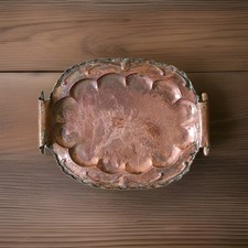 A Stunning Antique Cornish Copper Platter,Hand Made In Hayle.By Eustace Brothers