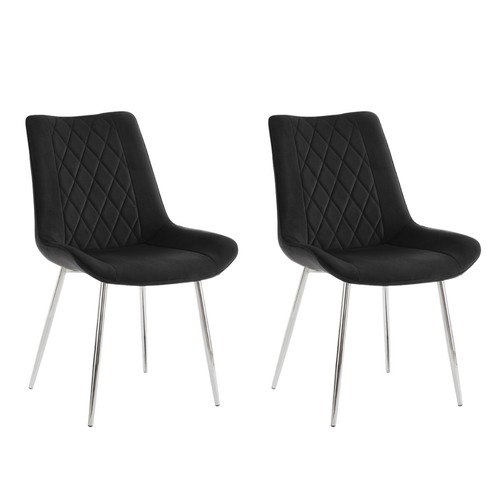 Set dining chairs - chairs, velvet
