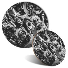 Mouse Mat & Coaster Set - BW -