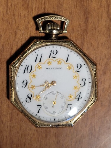 Waltham 14kt solid gold pocket - solid,