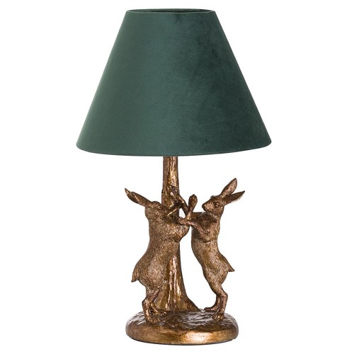 Antique gold marching hares - gold,